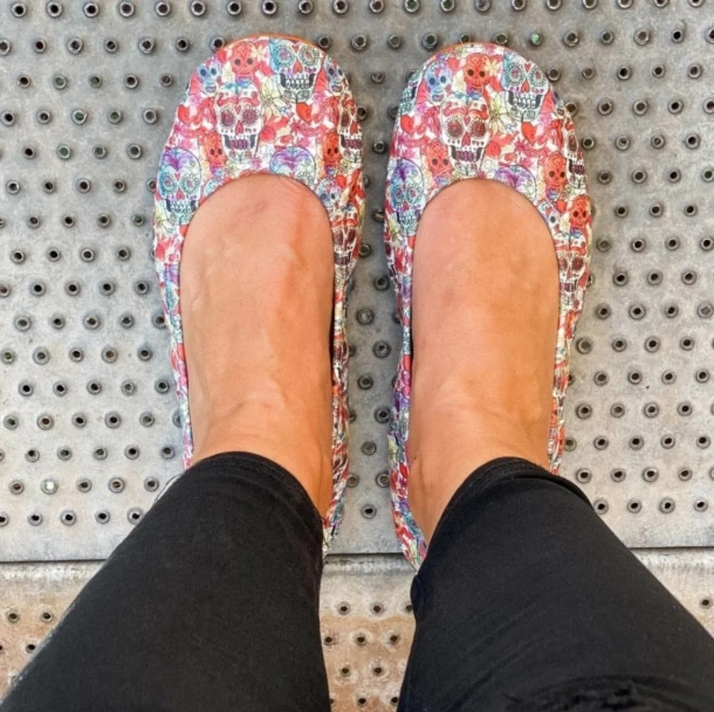 Storehouse Flats Watercolor Sugar Skulls *Brand New* - Picture 3 of 3